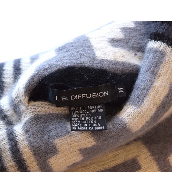 Reversible Wool Mohair Navajo Geometric Jacket Size Medium Unisex - Picture 6 of 10